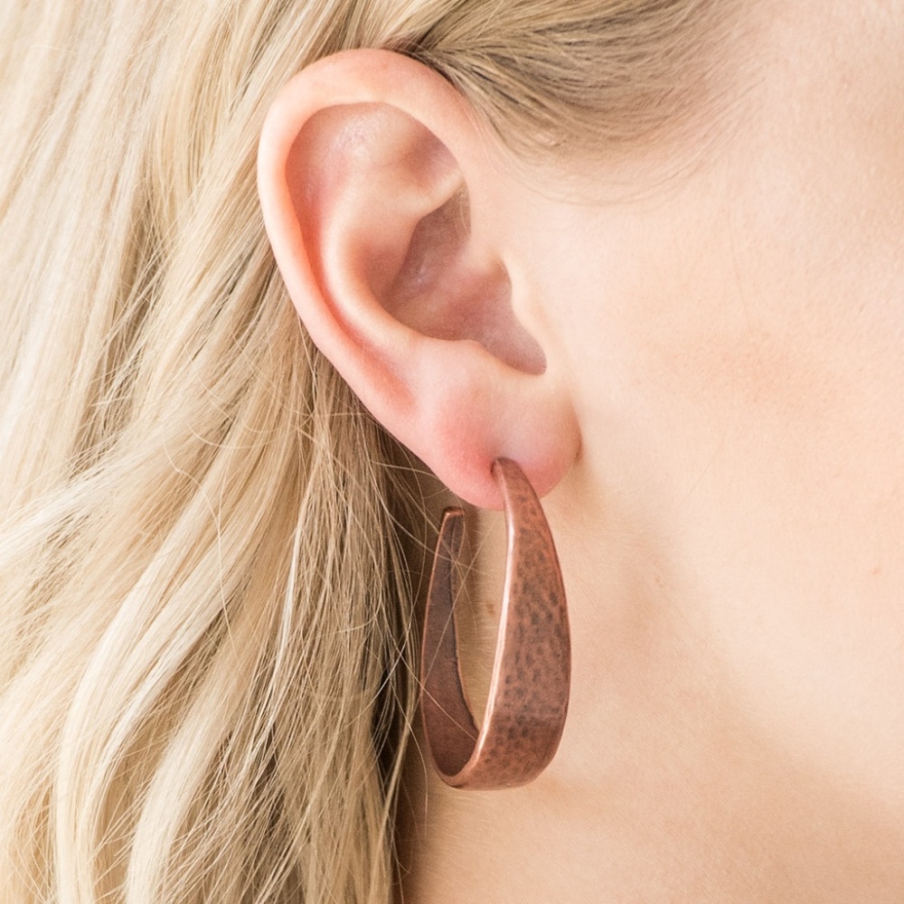 hoop and holler copper earrings